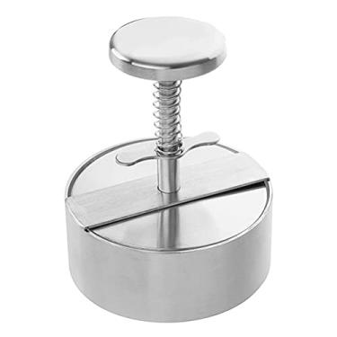 Imagem de Aramox Imprensa de Hambúrguer, Molde de Patty de Aço Inoxidável Com Alça Antiderrapante para Hambúrgueres Perfeitamente Moldados Com Diâmetro de 11.5cm para Entusiastas de Culinária (WHITE)