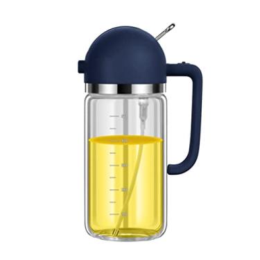 Imagem de Aramox Pulverizador de óleo de Vidro 2 Em 1, Dispensador de óleo de Vidro Borossilicato, 500ml para Cozinhar e Usar na Cozinha (BLACK)