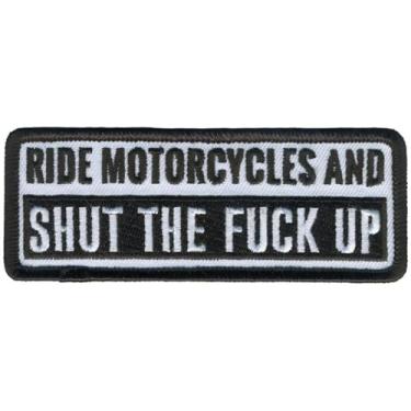 Imagem de Hot Leathers Costura ou ferro bordado | Ride Motorcycles Shut Patch para jeans, jaqueta de couro e colete | PPL9791-4L x 2A