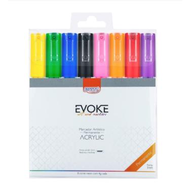 Imagem de Marcador Artístico Acrylic 3mm 8 Cores Neon - Brw