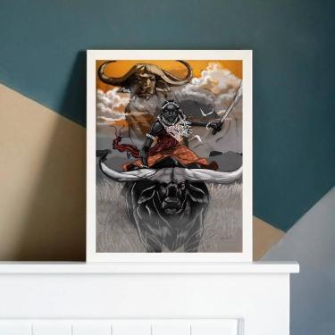 Imagem de Quadro Decorativo Oyá 33x24cm com Vidro - Moldura Preta