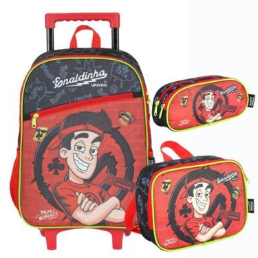 Imagem de Kit Mochila Rodinhas ENALDINHO Luxcel IC42222 Vermelho
