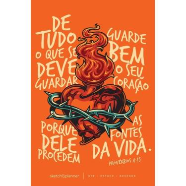 Imagem de Sketch &Planner Caderno - Agenda Corac. Em Chamas