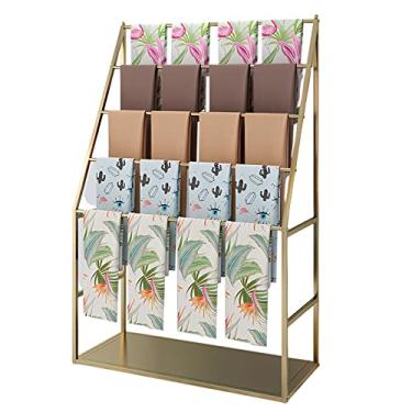 Imagem de Suporte de cachecol resistente para chão para toalhas, cobertor, pano de jeans, grande capacidade, metal, 5 camadas, suporte de exibição multiuso, prateleira, quarto de loja (comprimento branco 80 cm