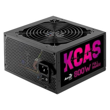 Imagem de Fonte Gamer Aerocool ATX KCAS, 800W, 80 Plus Bronze, PFC Ativo, Preto - 79602-Unissex