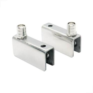 Imagem de Dobradiça Inox Porta De Vidro Rack Estante 05 A 10mm (Par) - Fast Vidr