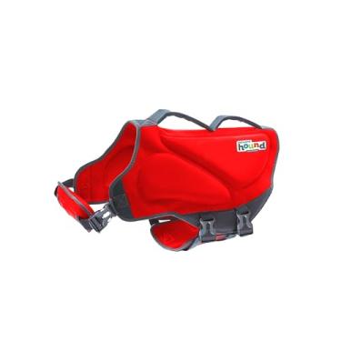 Imagem de Outward Hound Colete salva-vidas Dawson Swim Dog de neoprene de alto desempenho para natação, passeios de barco e segurança na água, grande, vermelho
