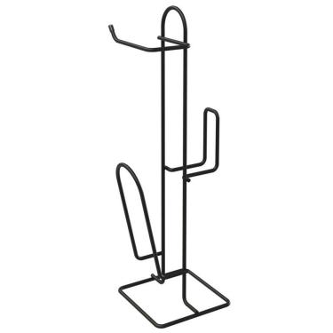 Imagem de Suporte De Papel Higiênico Com Revisteiro-lenço Umedecido - Stolf Preto