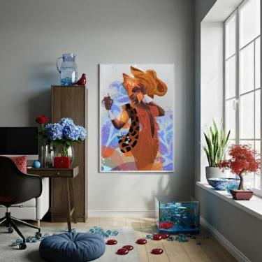 Imagem de Quadro Decorativo Orixá Obá - 70X50Cm - Quadros On-Line