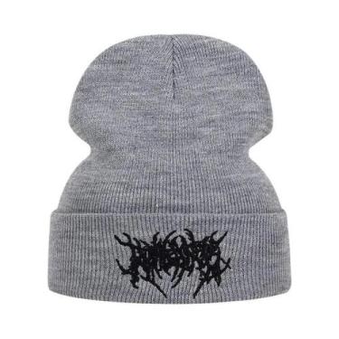 Imagem de Gorro Unissex de Inverno com Listras e Bordados - Quente e Estiloso, T