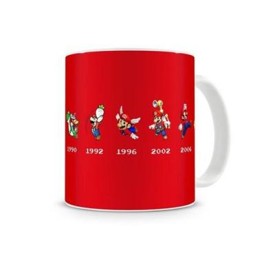 Imagem de Caneca Mario Bros Linha do Tempo - Starnerd