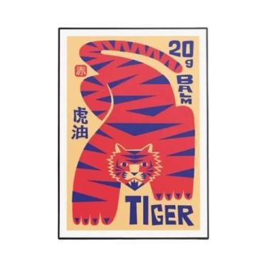 Imagem de Pôster De Arte Moderna De Tóquio Em Tela, Decoração De Parede Com Onda