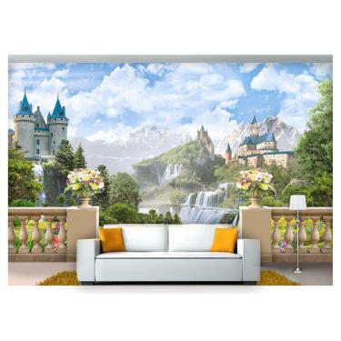 Imagem de Papel De Parede Paisagem Castelos Cachoeira  Dah08