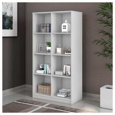 Imagem de Estante Livreiro Multiuso 8 Nichos Branco Side Caemmun