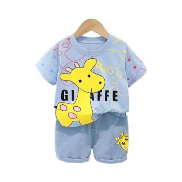 Imagem de Conjunto De Verão Para Bebês Meninas E Meninos 2 Peças Camiseta E Shor