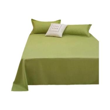 Imagem de Lençol De Cama Lavável À Máquina Em Cor Sólida Para Cama De Solteiro O
