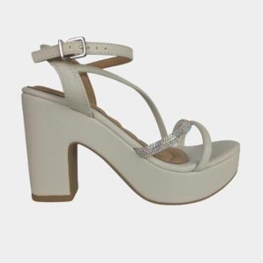 Imagem de Sandália Brilho Strass Morélia Plataforma Salto Alto-Feminino
