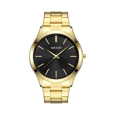 Imagem de Relógio Masculino Minimalista De Quartzo Em Aço Inoxidável Para Negóci