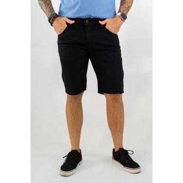 Imagem de Bermuda Masculina Skinny Sarja Preta Elastano Anticorpus-Masculino
