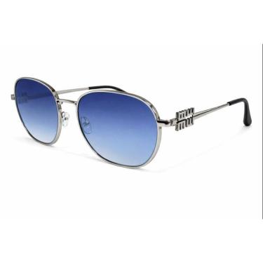 Imagem de Óculos de Sol Feminino Luxo Armação Metal Detalhe Miumiu-Unissex