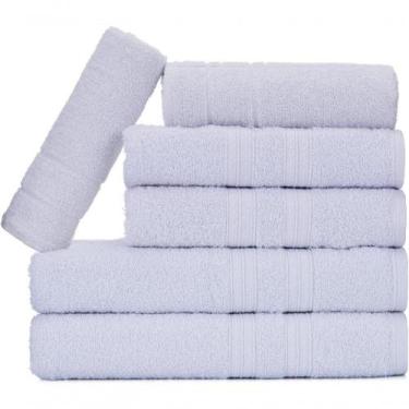 Imagem de Jogo De Toalhas Gigante Itália Soft 2 Banhão + 2 Rosto + 2 Tapete Luxo