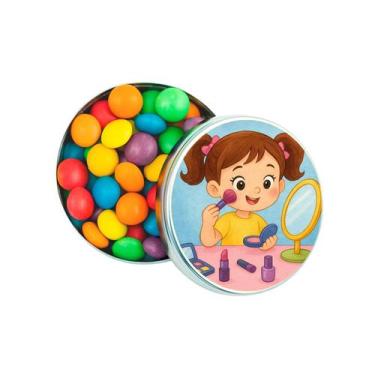 Imagem de Kit 30 Latinhas Lembrancinhas Maquiagem Cor: Prateado - Gil Festa Kids
