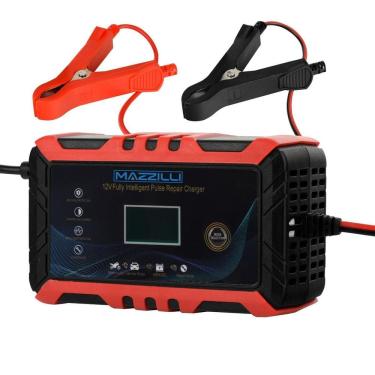 Imagem de Carregador Bateria Bivolt Portatil 12V Moto Carro 15Ah-100Ah