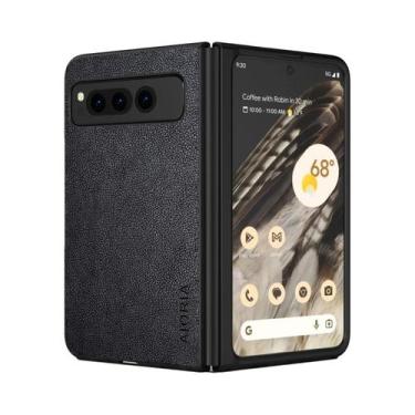 Imagem de Capa De Couro PU E PC Rígido Para Google Pixel Fold 5G, Estilo Empresa