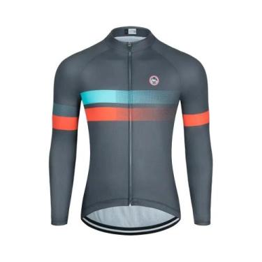 Imagem de Camisa de Ciclismo Masculina de Manga Longa - Secagem Rápida para MTB,