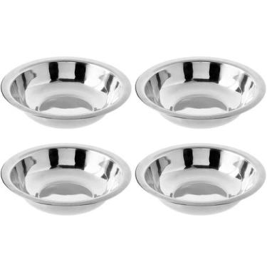 Imagem de Conjunto 4 Tigelas Fundas Redondas 14cm Bowls em Aço Inox 225ml Hercul