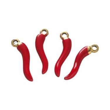 Imagem de Pingentes De Pimenta Vermelha 5 Peças Aço Inoxidável DIY Joias Retrô A