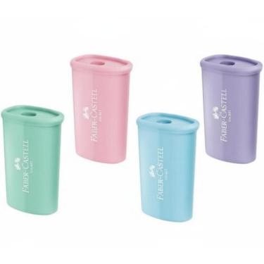 Imagem de Apontador Faber Castell Com Deposito Triangular Cores Pastel - Faber-C