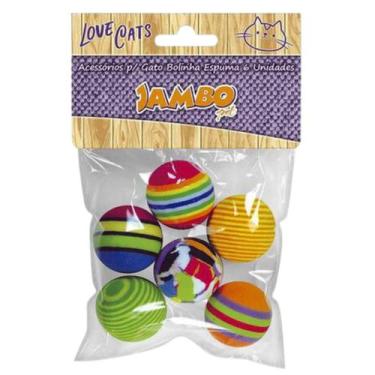 Imagem de Bolinha Gato Espuma com 6 unidades - Jambo Pet