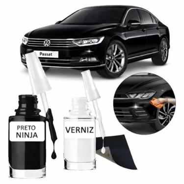 Imagem de Tinta Tira Risco Automotiva Preto Ninja VW Gol Polo Up Golf -, Passat