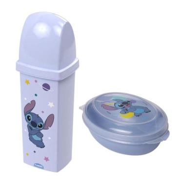 Imagem de Kit Porta Escova de Dentes Estojo Case Saboneteira Infantil Volta Aula