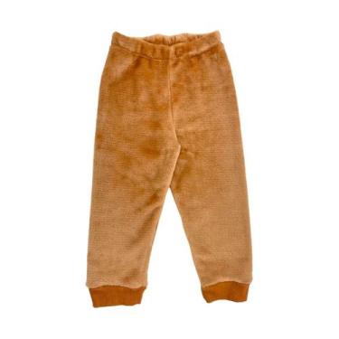 Imagem de Calça Fleece Avulsa Lisa Peluciada Infantil Bebê Quentinha - Fofotinho