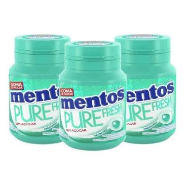 Imagem de Kit 3 Mentos Pote Pure Fresh Wintergreen Goma de Mascar Sem Açucar