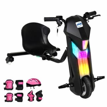 Imagem de Triciclo Elétrico Drift 36V 250W Black com Kit Radical Proteção Capace