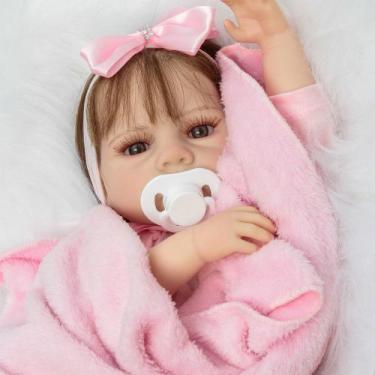Imagem de Bebê Reborn Coleção Realista Cabelo implantado fio a fio - Cegonha Reb