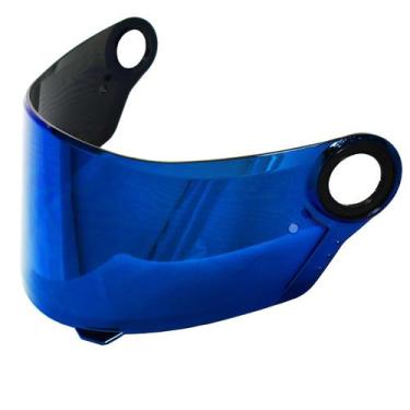 Imagem de Viseira Espelhada Azul Capacete Ls2 FF358 Fw3 Gt - ASX