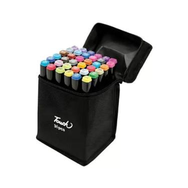 Imagem de Caneta Marcador Permanente Ponta Dupla Touch, 36 Cores