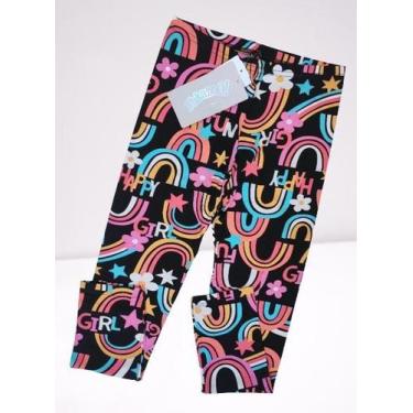 Imagem de Calça legging feminina infantil multimarcas - Alakazoo, Preto, 8