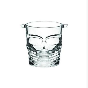 Imagem de Balde Gelo Vidro Caveira Drinks Bebidas Festa 800ml Etilux - HAÜSKRAFT