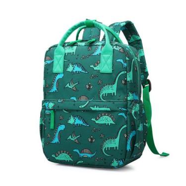 Imagem de Mochila Pré-Escolar KingCheer - Dinossauro Verde 30cm