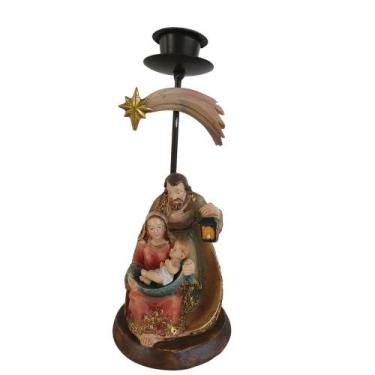 Imagem de Castiçal porta vela Presépio Natalino 18 cm - zona livre
