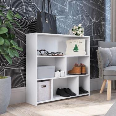 Imagem de Estante para Livros Multiuso organizadora baixa 93cm com Nichos Funcio