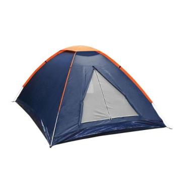 Imagem de Barraca camping nautika panda, Azul com laranja, 2 pessoas