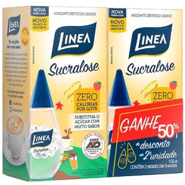 Imagem de Adoçante Linea Sucralose Líquido 75ml Embalagem com 2 Unidades