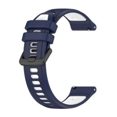 Imagem de Pulseira 22mm Compatível com Polar Grit X Pro Titan Cor:Azul com Branc