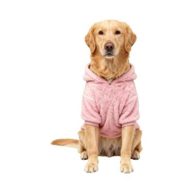 Imagem de Moletom Quente De Lã Para Cães De Porte Médio a Grande, Roupa De Inver